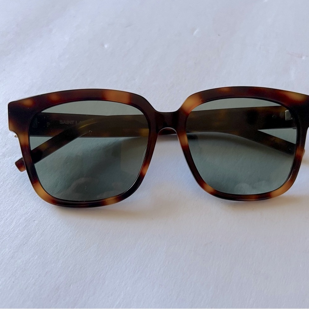 YVES SAINT LAURENT SL M40F MONOGRAM HINGE ACETATE SUNGLASSES HAVANA-TORTOISE NWO